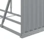 Leñero de acero galvanizado gris claro 180x45x100 cm de , Bolsas y soportes de leña - Ref: Foro24-364554, Precio: 54,47 €, De...