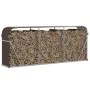 Leñero de acero galvanizado marrón 234x45x100 cm by , Firewood bags and holders - Ref: Foro24-364575, Price: 65,92 €, Discoun...