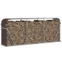 Leñero de acero galvanizado marrón 234x45x100 cm by , Firewood bags and holders - Ref: Foro24-364575, Price: 66,13 €, Discoun...