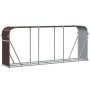 Brauner feuerverzinkter Stahlholzstapel 234x45x100 cm von , Brennholztaschen und -halter - Ref: Foro24-364575, Preis: 66,13 €...