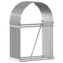 Leñero de acero galvanizado gris claro 80x45x120 cm by , Firewood bags and holders - Ref: Foro24-364549, Price: 44,73 €, Disc...