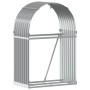 Leñero de acero galvanizado gris claro 80x45x120 cm by , Firewood bags and holders - Ref: Foro24-364549, Price: 45,27 €, Disc...