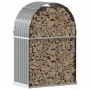 Leñero de acero galvanizado gris claro 80x45x120 cm by , Firewood bags and holders - Ref: Foro24-364549, Price: 44,73 €, Disc...