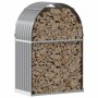 Leñero de acero galvanizado gris claro 80x45x120 cm by , Firewood bags and holders - Ref: Foro24-364549, Price: 45,27 €, Disc...