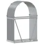 Leñero de acero galvanizado gris claro 80x45x120 cm by , Firewood bags and holders - Ref: Foro24-364549, Price: 44,73 €, Disc...