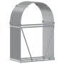 Leñero de acero galvanizado gris claro 80x45x120 cm by , Firewood bags and holders - Ref: Foro24-364549, Price: 45,27 €, Disc...