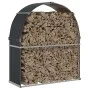 Leñero de acero galvanizado gris antracita 120x45x140 cm by , Firewood bags and holders - Ref: Foro24-364561, Price: 56,49 €,...