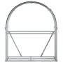 Grau-anthrazitfarbener feuerverzinkter Stahlholzstapel 120x45x140 cm von , Brennholztaschen und -halter - Ref: Foro24-364561,...