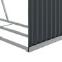 Grau-anthrazitfarbener feuerverzinkter Stahlholzstapel 120x45x140 cm von , Brennholztaschen und -halter - Ref: Foro24-364561,...