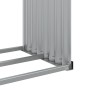 Grau-anthrazitfarbener feuerverzinkter Stahlholzstapel 120x45x140 cm von , Brennholztaschen und -halter - Ref: Foro24-364561,...