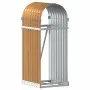 Heller verzinkter Stahlholzständer in hellem Braun 40x45x100 cm. von , Brennholztaschen und -halter - Ref: Foro24-364577, Pre...