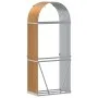 Leñero de acero galvanizado marrón claro 80x45x190 cm by , Firewood bags and holders - Ref: Foro24-364580, Price: 62,18 €, Di...
