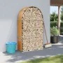 Heller verzinkter Stahlholzständer in hellem Braun 120x45x210 cm. von , Brennholztaschen und -halter - Ref: Foro24-364582, Pr...