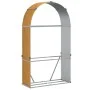 Heller verzinkter Stahlholzständer in hellem Braun 120x45x210 cm. von , Brennholztaschen und -halter - Ref: Foro24-364582, Pr...