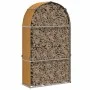 Heller verzinkter Stahlholzständer in hellem Braun 120x45x210 cm. von , Brennholztaschen und -halter - Ref: Foro24-364582, Pr...