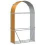 Heller verzinkter Stahlholzständer in hellem Braun 120x45x210 cm. von , Brennholztaschen und -halter - Ref: Foro24-364582, Pr...