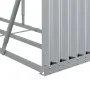 Leñero de acero galvanizado plateado 300x45x100 cm by , Firewood bags and holders - Ref: Foro24-364596, Price: 70,34 €, Disco...