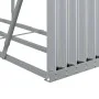 Leñero de acero galvanizado plateado 180x45x100 cm by , Firewood bags and holders - Ref: Foro24-364594, Price: 56,18 €, Disco...