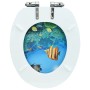 Tapa de váter WC de cierre suave MDF diseño fondo submarino