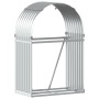 Leñero de acero galvanizado plateado 80x45x120 cm by , Firewood bags and holders - Ref: Foro24-364589, Price: 45,27 €, Discou...