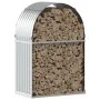 Verzinkter silberner Holzstapelhalter 80x45x120 cm von , Brennholztaschen und -halter - Ref: Foro24-364589, Preis: 47,30 €, R...