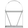 Verzinkter silberner Holzstapelhalter 80x45x120 cm von , Brennholztaschen und -halter - Ref: Foro24-364589, Preis: 45,27 €, R...