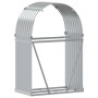 Verzinkter silberner Holzstapelhalter 80x45x120 cm von , Brennholztaschen und -halter - Ref: Foro24-364589, Preis: 45,27 €, R...