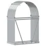 Verzinkter silberner Holzstapelhalter 80x45x120 cm von , Brennholztaschen und -halter - Ref: Foro24-364589, Preis: 47,30 €, R...