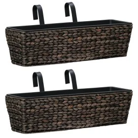 Conjunto de jardineras 2 unidades jacinto de agua marrón by vidaXL, Pots and planters - Ref: Foro24-45578, Price: 73,65 €, Di...