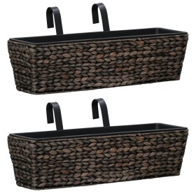 Set von 2 Pflanzgefäßen Wasserhyazinthe braun von vidaXL, Töpfe und Pflanzgefäße - Ref: Foro24-45578, Preis: 74,86 €, Rabatt: %