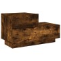 Mesita de noche con luces LED roble ahumado 70x36x40,5 cm de , Mesitas de noche - Ref: Foro24-836781, Precio: 69,64 €, Descue...