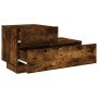Mesita de noche con luces LED roble ahumado 70x36x40,5 cm de , Mesitas de noche - Ref: Foro24-836781, Precio: 69,64 €, Descue...