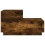 Mesita de noche con luces LED roble ahumado 70x36x40,5 cm de , Mesitas de noche - Ref: Foro24-836781, Precio: 68,12 €, Descue...