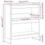 Estantería para libros Roble Artesanal 80 x 30 x 155 cm