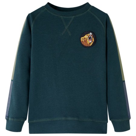 Sudadera infantil verde musgo 128 de , Camisetas para niños - Ref: Foro24-13397, Precio: 11,28 €, Descuento: %