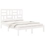 Estructura de cama sin colchón madera maciza blanco 140x200 cm