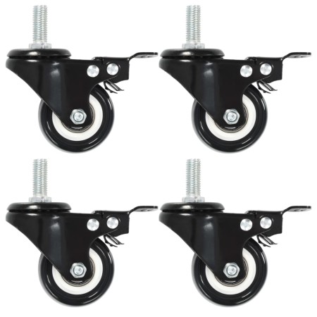 Swivel wheels with brakes 4 units 50 mm by , Material handling - Ref: Foro24-143440, Price: 24,83 €, Discount: %