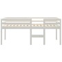 White high bed solid pine wood 80x200 cm by , Beds and slatted bases - Ref: Foro24-821610, Price: 165,15 €, Discount: %