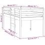 Weißes Hochbett aus massivem Kiefernholz 80x200 cm von , Betten und Lattenroste - Ref: Foro24-821610, Preis: 165,15 €, Rabatt: %