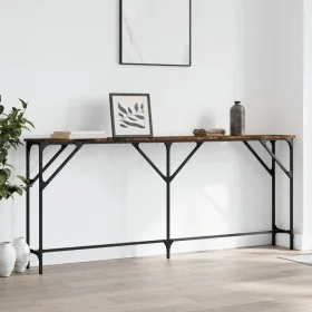 Engineered wood smoked oak console table 180x23x75 cm by , Side tables - Ref: Foro24-837769, Price: 60,90 €, Discount: %