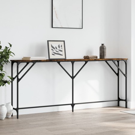 Konsolentisch Holzwerkstoff Eiche geräuchert 180x23x75 cm von , Seitentische - Ref: Foro24-837769, Preis: 61,93 €, Rabatt: %