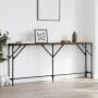 Mesa consola madera de ingeniería roble ahumado 180x23x75 cm de , Mesas auxiliares - Ref: Foro24-837769, Precio: 60,81 €, Des...