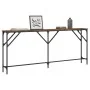 Engineered wood smoked oak console table 180x23x75 cm by , Side tables - Ref: Foro24-837769, Price: 60,90 €, Discount: %