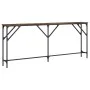 Engineered wood smoked oak console table 180x23x75 cm by , Side tables - Ref: Foro24-837769, Price: 60,90 €, Discount: %