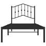 Estructura de cama con cabecero metal negro 90x190 cm de , Camas y somieres - Ref: Foro24-373781, Precio: 70,40 €, Descuento: %