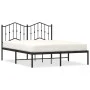 Bettgestell mit schwarzem Metallkopfteil 135x190 cm von , Betten und Lattenroste - Ref: Foro24-373788, Preis: 97,57 €, Rabatt: %