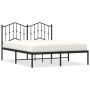 Estructura de cama con cabecero metal negro 135x190 cm de , Camas y somieres - Ref: Foro24-373788, Precio: 98,95 €, Descuento: %