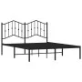 Bettgestell mit schwarzem Metallkopfteil 135x190 cm von , Betten und Lattenroste - Ref: Foro24-373788, Preis: 97,57 €, Rabatt: %