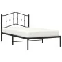 Bed frame with black metal headboard 100x190 cm by , Beds and slatted bases - Ref: Foro24-373783, Price: 65,06 €, Discount: %
