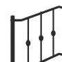 Bed frame with headboard and black metal footboard 75x190 cm by , Beds and slatted bases - Ref: Foro24-373797, Price: 71,56 €...